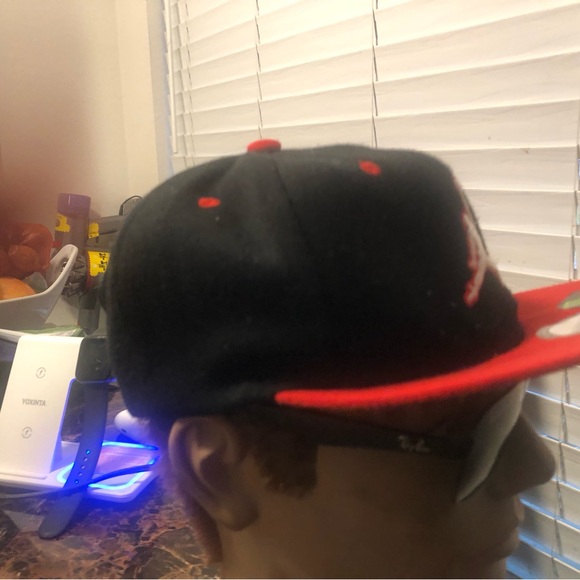 Air Jordan Red Round Brim JordanTrue Hat Snapback Cap Chicago Bulls - Picture 3 of 11